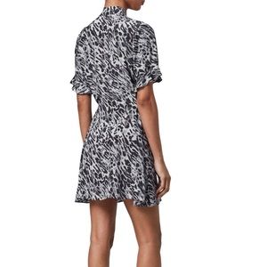 AllSaint - Blue Leopard Mini Dress - Sz Small